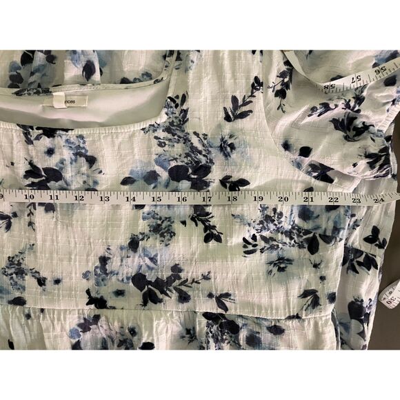 Maurices floral short puffy sleeve babydoll ruffle hem mini dress - Picture 7 of 9